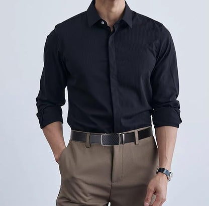 BOSTANTEN Mens Belt Leather Ratchet Belt For Men Dress and Casual with Adjustable Buckle, Trim to Fit