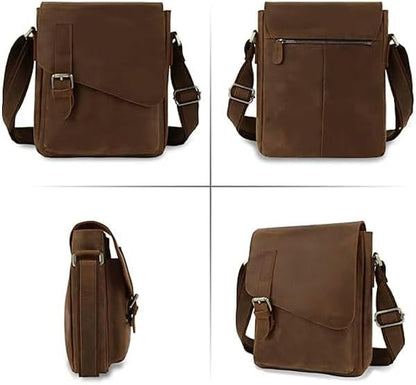 Jack&Chris Leather Messenger Bag for Men, Man Purse Crossbody Bags for Work Business