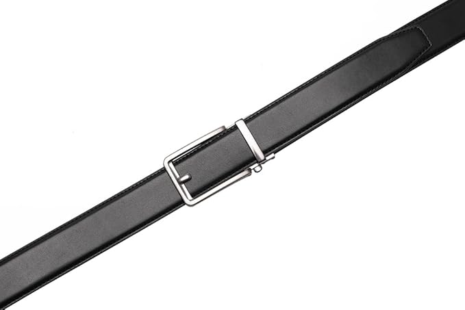 Fabio Valenti Mens Belt,Ratchet Belt Dress with 1 3/8" Genuine Leather with Easier Adjustable Buckle, Trim to Fit