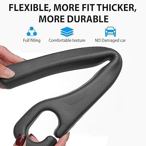 Car Seats Gap Filler Dual-Slot Car Seat Gap Organizer – with Belt Slot, Anti-Drop Gap Filler for Cars & SUVs – No More Lost Items, All Within Reach (2PCS) (Red)
