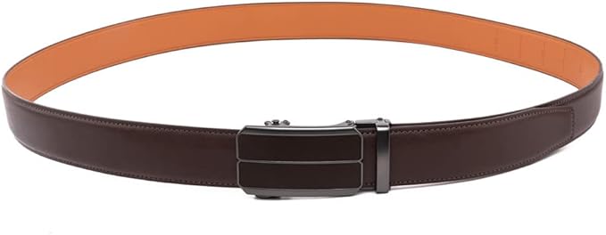 Fabio Valenti Mens Belt,Ratchet Belt Dress with 1 3/8" Genuine Leather with Easier Adjustable Buckle, Trim to Fit