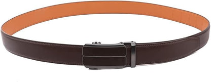 Fabio Valenti Mens Belt,Ratchet Belt Dress with 1 3/8" Genuine Leather with Easier Adjustable Buckle, Trim to Fit