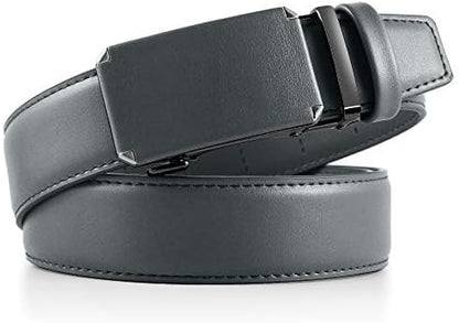 DOOPAI Belt Men, Ratchet Dress Adjustable 1 3/8" Sliding Leather Designer, Size Length Can be Cut, with Gift Box