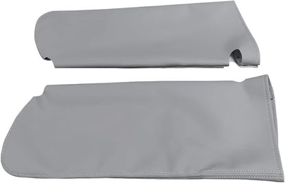 Car Sun Visor Cover Pair Fit for Chevy Tahoe Suburban Yukon 1995-1999, Microfiber Leather, Gray