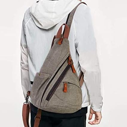 Sling Bag Crossbody Backpack Shoulder Casual Daypacks Rucksack for Men&Women Outdoor Cycling Hiking Travel Army Green