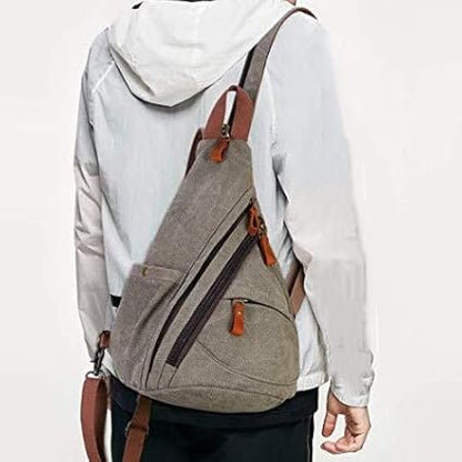 Sling Bag Crossbody Backpack Shoulder Casual Daypacks Rucksack for Men&Women Outdoor Cycling Hiking Travel Army Green