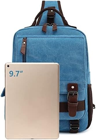 Leaper Retro Crossbody Bag Sling Bag Canvas Messenger Bag for Men Women Shoulder Bag Crossbody Handbags Satchel Travel Bag