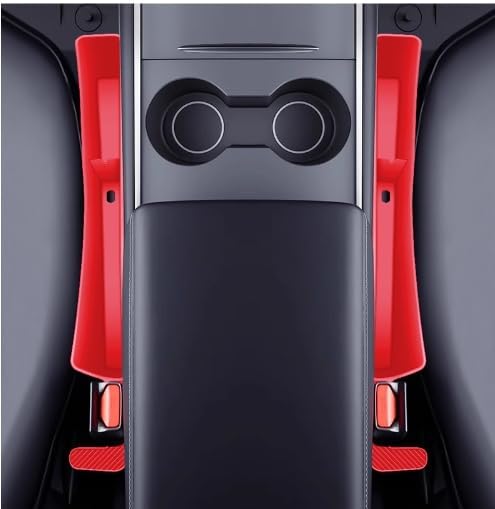 Car Seat Gap Filler Organizer 2 Pack, Gap Filler Organizer For Car, Between Seats And The Console To Stop The Small Items From Dropping (Red)