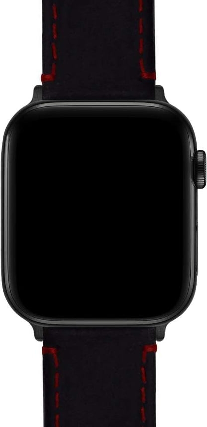 BARTON WATCH BANDS - Top Grain Leather Watch Bands Compatible with Apple Watch Models - 1, 2, 3, 4, 5, 6, 7, 8, 9, 10, SE, Ultra & Ultra 2