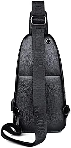 Hebetag Leather Sling Bag Crossbody Backpack for Men Women Travel Outdoor Camping