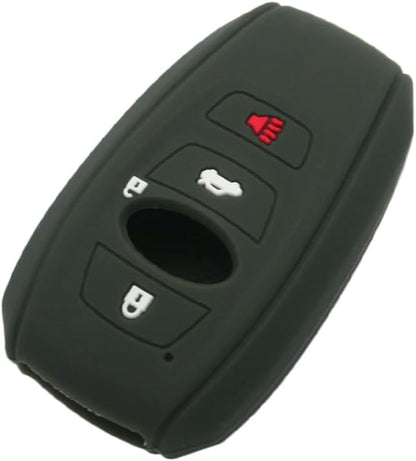 SEGADEN Silicone Cover Protector Case Holder Skin Jacket Compatible with Subaru 4 Button Smart Remote Key Fob CV4255 Dark Jungle Green