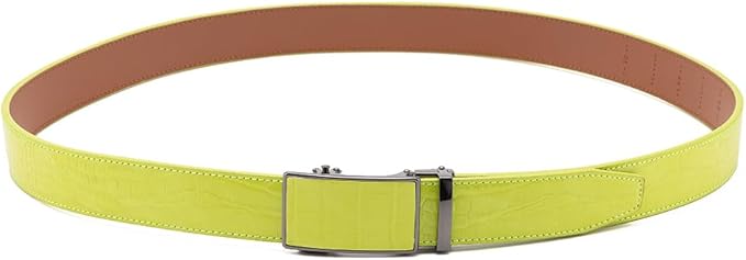 Fabio Valenti Mens Belt,Ratchet Belt Dress with 1 3/8" Genuine Leather with Easier Adjustable Buckle, Trim to Fit