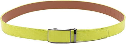 Fabio Valenti Mens Belt,Ratchet Belt Dress with 1 3/8" Genuine Leather with Easier Adjustable Buckle, Trim to Fit