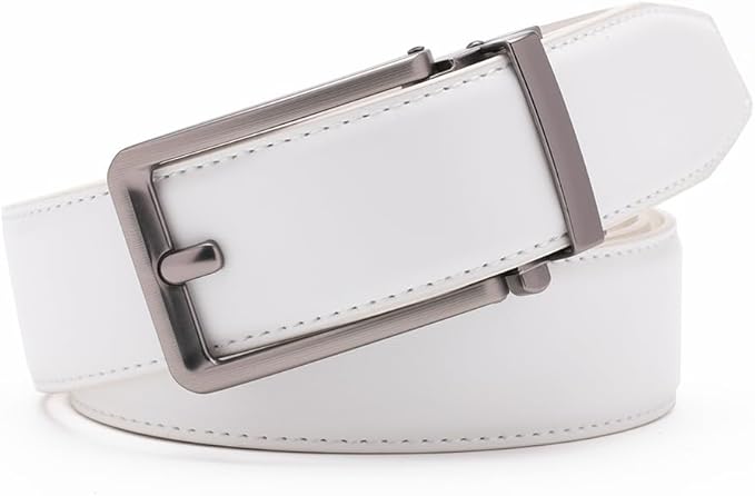 Fabio Valenti Mens Belt,Ratchet Belt Dress with 1 3/8" Genuine Leather with Easier Adjustable Buckle, Trim to Fit
