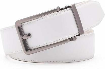 Fabio Valenti Mens Belt,Ratchet Belt Dress with 1 3/8" Genuine Leather with Easier Adjustable Buckle, Trim to Fit