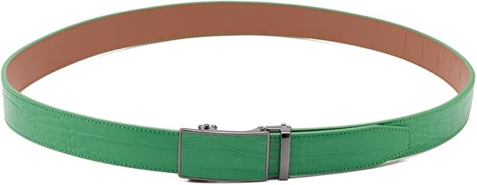 Fabio Valenti Mens Belt,Ratchet Belt Dress with 1 3/8" Genuine Leather with Easier Adjustable Buckle, Trim to Fit