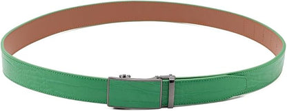 Fabio Valenti Mens Belt,Ratchet Belt Dress with 1 3/8" Genuine Leather with Easier Adjustable Buckle, Trim to Fit