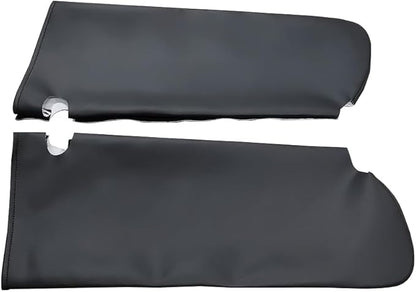 Car Sun Visor Cover Pair Fit for Chevy Tahoe Suburban Yukon 1995-1999, Microfiber Leather, Black