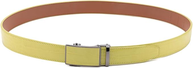 Fabio Valenti Mens Belt,Ratchet Belt Dress with 1 3/8" Genuine Leather with Easier Adjustable Buckle, Trim to Fit