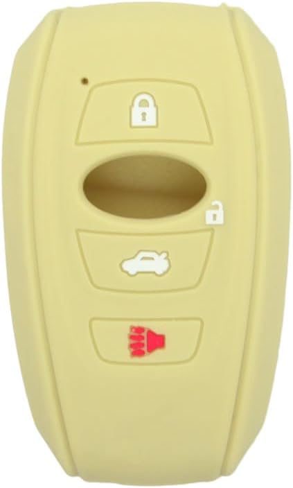 SEGADEN Silicone Cover Protector Case Holder Skin Jacket Compatible with Subaru 4 Button Smart Remote Key Fob CV4255 Dark Khaki