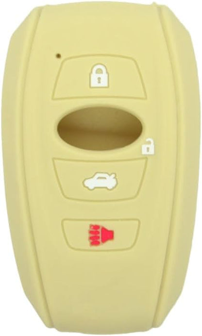 SEGADEN Silicone Cover Protector Case Holder Skin Jacket Compatible with Subaru 4 Button Smart Remote Key Fob CV4255 Dark Khaki