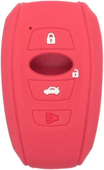 SEGADEN Silicone Cover Protector Case Holder Skin Jacket Compatible with Subaru 4 Button Smart Remote Key Fob CV4255 FireBrick