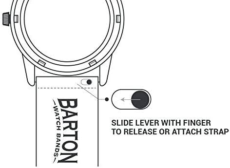 BARTON WATCH BANDS - Top Grain Leather Watch Bands Compatible with Apple Watch Models - 1, 2, 3, 4, 5, 6, 7, 8, 9, 10, SE, Ultra & Ultra 2
