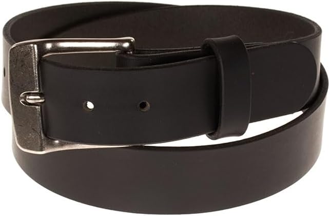 Men's Leather Belt, Made in USA, Full-Grain Leather, Casual Everyday Wear Belts, Amish Handmade 1.5" Width
