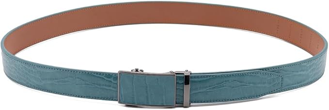 Fabio Valenti Mens Belt,Ratchet Belt Dress with 1 3/8" Genuine Leather with Easier Adjustable Buckle, Trim to Fit