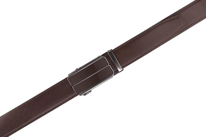 Fabio Valenti Mens Belt,Ratchet Belt Dress with 1 3/8" Genuine Leather with Easier Adjustable Buckle, Trim to Fit