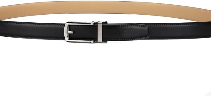 Tonywell Mens Leather Ratchet Belts with Click Buckle Perfect Fit Dress Belt 30mm Wide