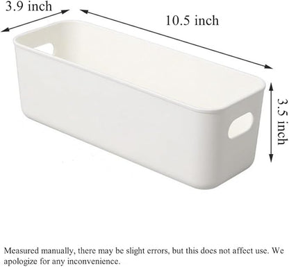 Multi-purpose small storage bins, Storing phone cases, socks, stationery,small items. PP plastic,Organizer and Storage for Sinks,Bathroom, Bedrooms, Vanity tables，Kitchens.10.5 x 3.9 x 3.5 Inch (12)