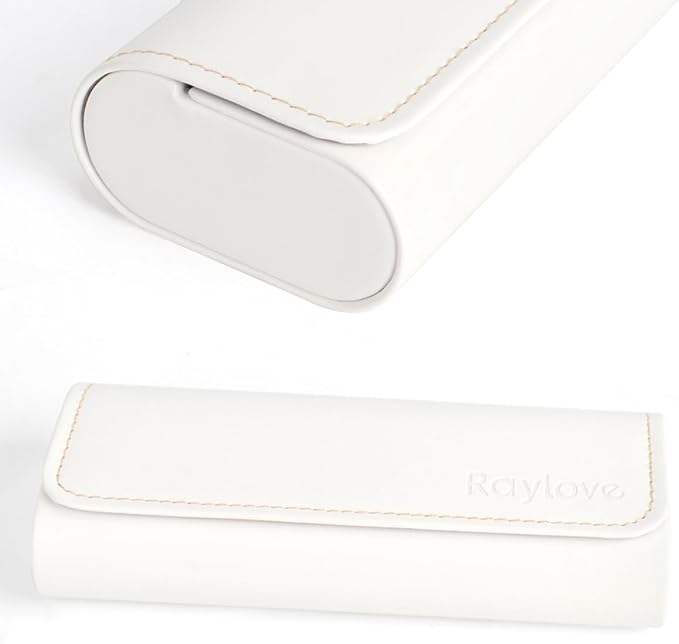 RayLove Glasses Case Hard Shell, Travel Sunglasses Case, Leather Hard Eyeglass Case for Women, Reading Glasses Case for Men