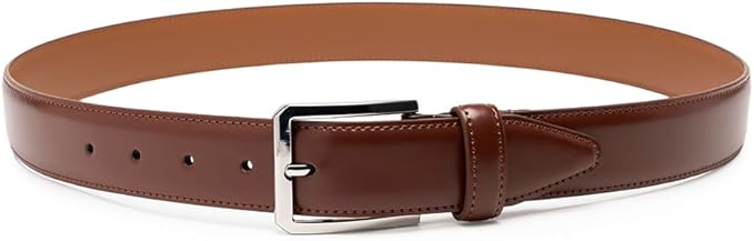 Fabio Valenti Genuine Leather Dress Belts For Men - Mens Belt For Suits, Jeans, Uniform With Single Prong Buckle