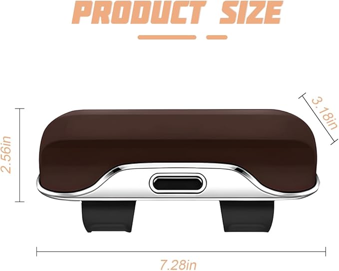 zipelo Sunglasses Holder for Car Sun Visor, Protective Automotive Eyeglasses Storage Case Hanger, Soft Vehicle Interior Glasses Organizer Box Accessories, Universal for SUV Sedan Truck (Brown)