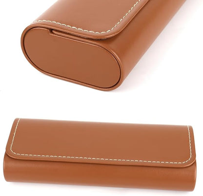 RayLove Glasses Case Hard Shell, Travel Sunglasses Case, Leather Hard Eyeglass Case for Women, Reading Glasses Case for Men