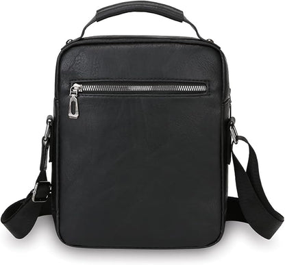 Shoulder Bag for Men Crossbody Bags Leather Sling Bag Messenger Bags with Multiple Pockets Business Outdoor