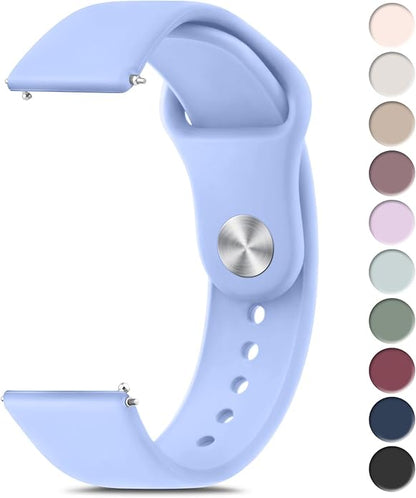 Meliya 22mm Watch Bands Quick Release Replacement Wristband, Soft Silicone Sport Replacement Straps for Men Women