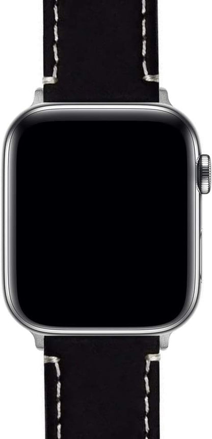 BARTON WATCH BANDS - Top Grain Leather Watch Bands Compatible with Apple Watch Models - 1, 2, 3, 4, 5, 6, 7, 8, 9, 10, SE, Ultra & Ultra 2