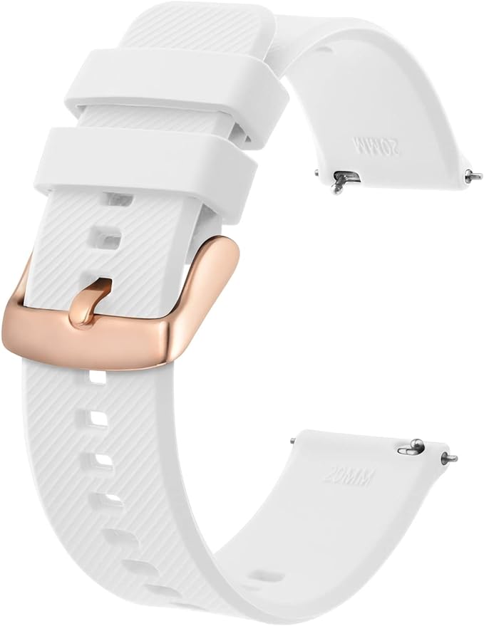 BISONSTRAP Watch Strap 18mm 19mm 20mm 21mm 22mm, Quick Release Silicone Watch Bands for Men Women
