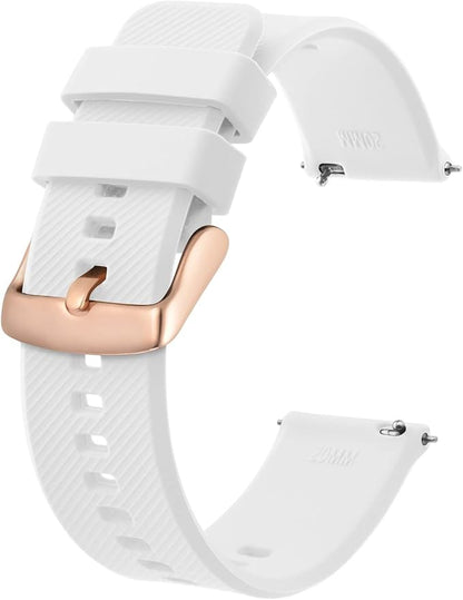 BISONSTRAP Watch Strap 18mm 19mm 20mm 21mm 22mm, Quick Release Silicone Watch Bands for Men Women