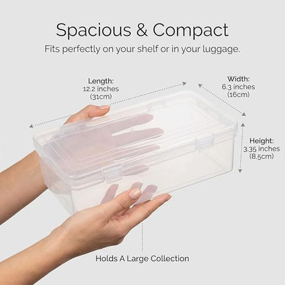 Plastic Bangles Box For Women with Adjustable 4 Rods | Multipurpose Jewellery Storage Boxes & Bangles Organizers For Travel, Chudi, Bracelet, Watches, Jewellery, Bride, Return Gift- Pack of 1