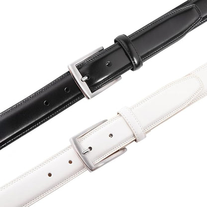 Mens Genuine Leather Dress Belt for Men, Handmade, 100% Cow Leather,Classic Casual and Business Belt Prong Buckle