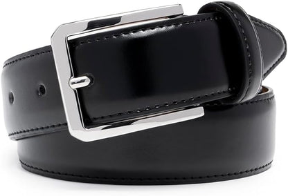 Fabio Valenti Genuine Leather Dress Belts For Men - Mens Belt For Suits, Jeans, Uniform With Single Prong Buckle