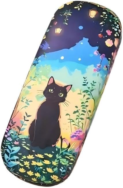 PERFECTSIGHT Hard Shell Eyeglasses Case, PU Leather Protective Glasses Case, Cute Eyeglass Case for Women Men Girls