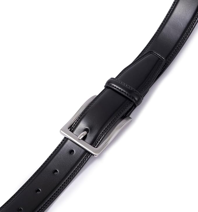 Fabio Valenti Genuine Leather Dress Belts For Men - Mens Belt For Suits, Jeans, Uniform With Single Prong Buckle