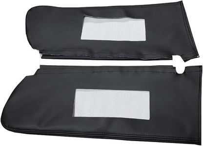 Car Sun Visor Cover Pair Fit for Chevy Tahoe Suburban Yukon 1995-1999, Microfiber Leather, Black