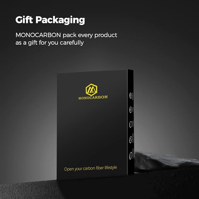 MONOCARBON Carbon-Fiber-Money-Clip-for-Men, Minimalist-Money-Holder for Cash, High Elastic Carbon-Fiber-Wallet, Slim and Durable