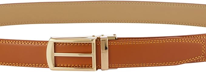 Tonywell Mens Leather Ratchet Belts with Click Buckle Perfect Fit Dress Belt 30mm Wide