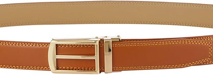 Tonywell Mens Leather Ratchet Belts with Click Buckle Perfect Fit Dress Belt 30mm Wide
